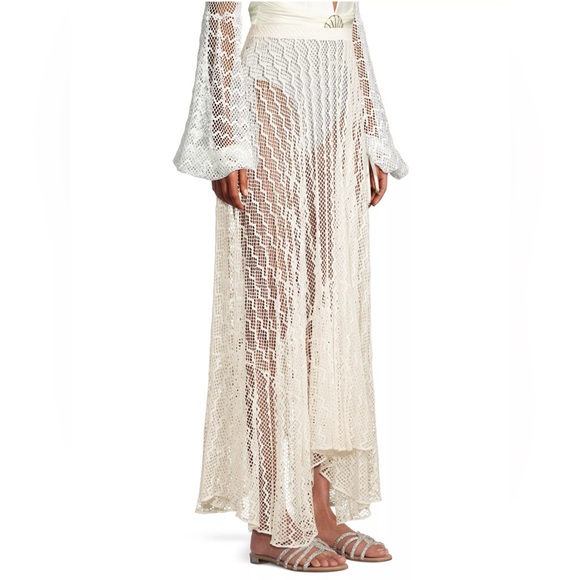 PATBO Sheer Lace Long Beach Skirt Size: M - Picture 4 of 6